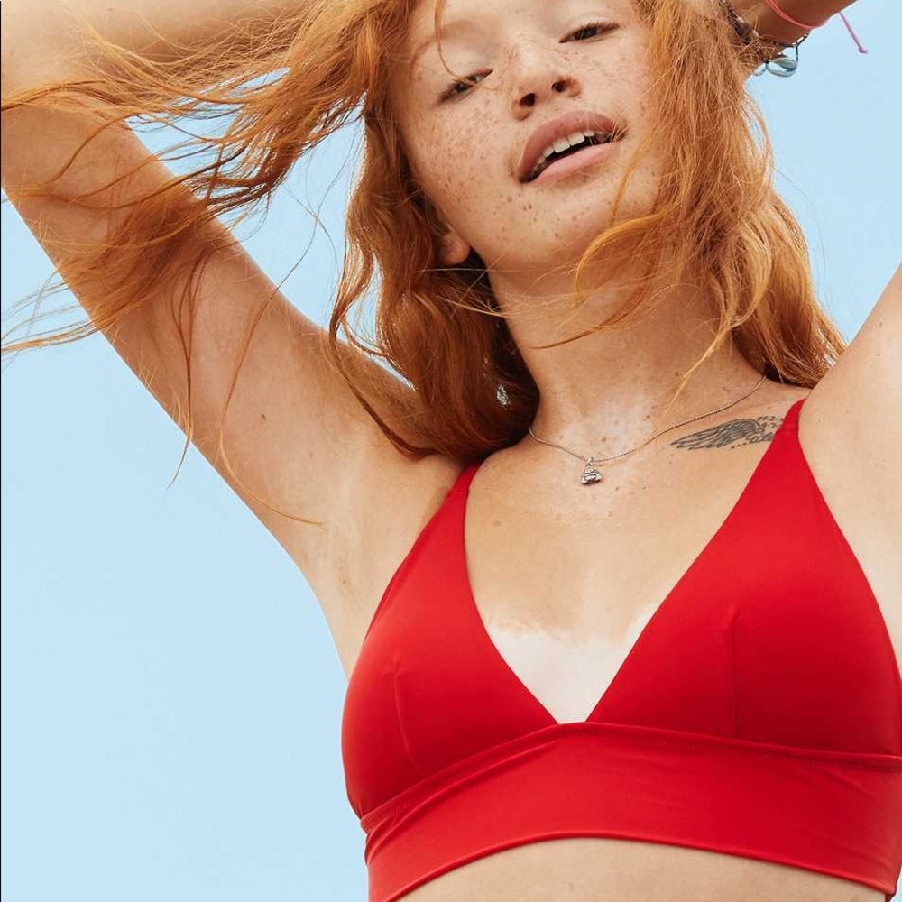 Aerie Triangle Red Bikini Set